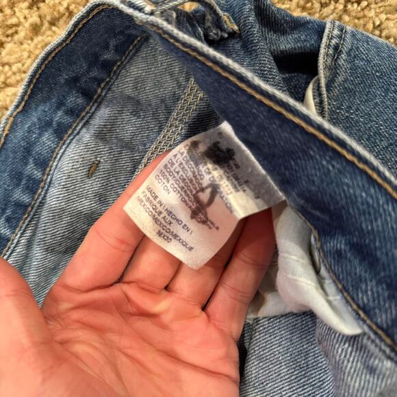 Dickies Carpenter Utility Pocket Workwear Blue Denim Distressed Jeans Sz.38x30 - Picture 5 of 8